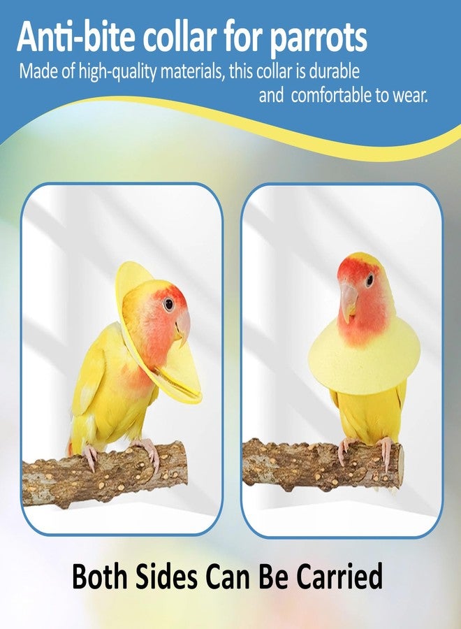 hokable 4Pack Bird Cone Collar, Anti-Grab Feather Plucking Wound Healing Safety Elizabethan Collar, Protective Recovery Cones for Budgerigar Cockatiel Lovebirds Cockatoo Parrots (XS) - Image 4